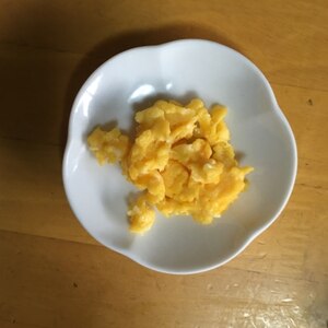 ⁑離乳食 カミカミ期⁑ノンオイル♪炒り卵
